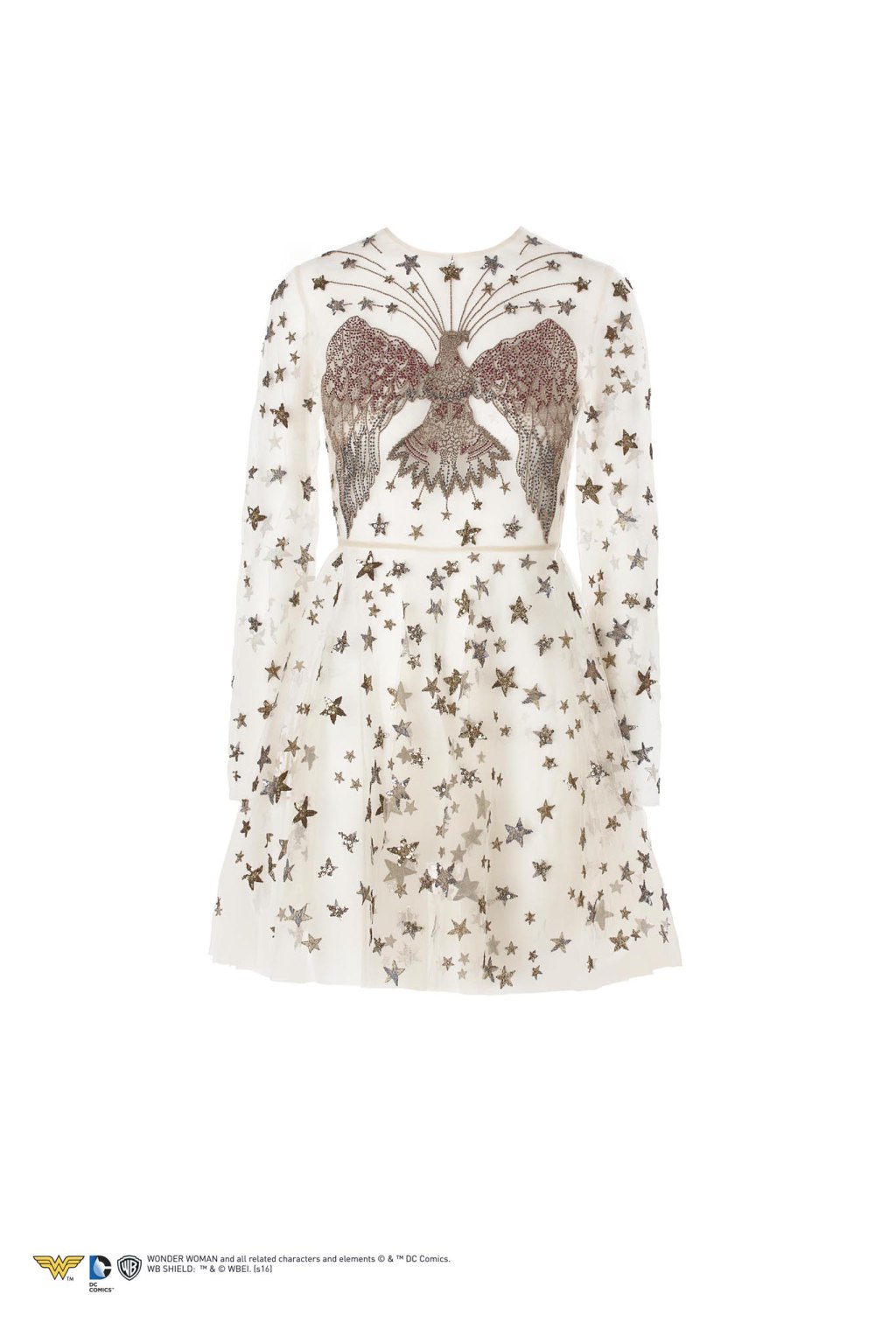 A tulle dress from the Valentino x Goop "Wonder Woman Valentino" capsule, available exclusively at Goop Mrkt and goop.com.